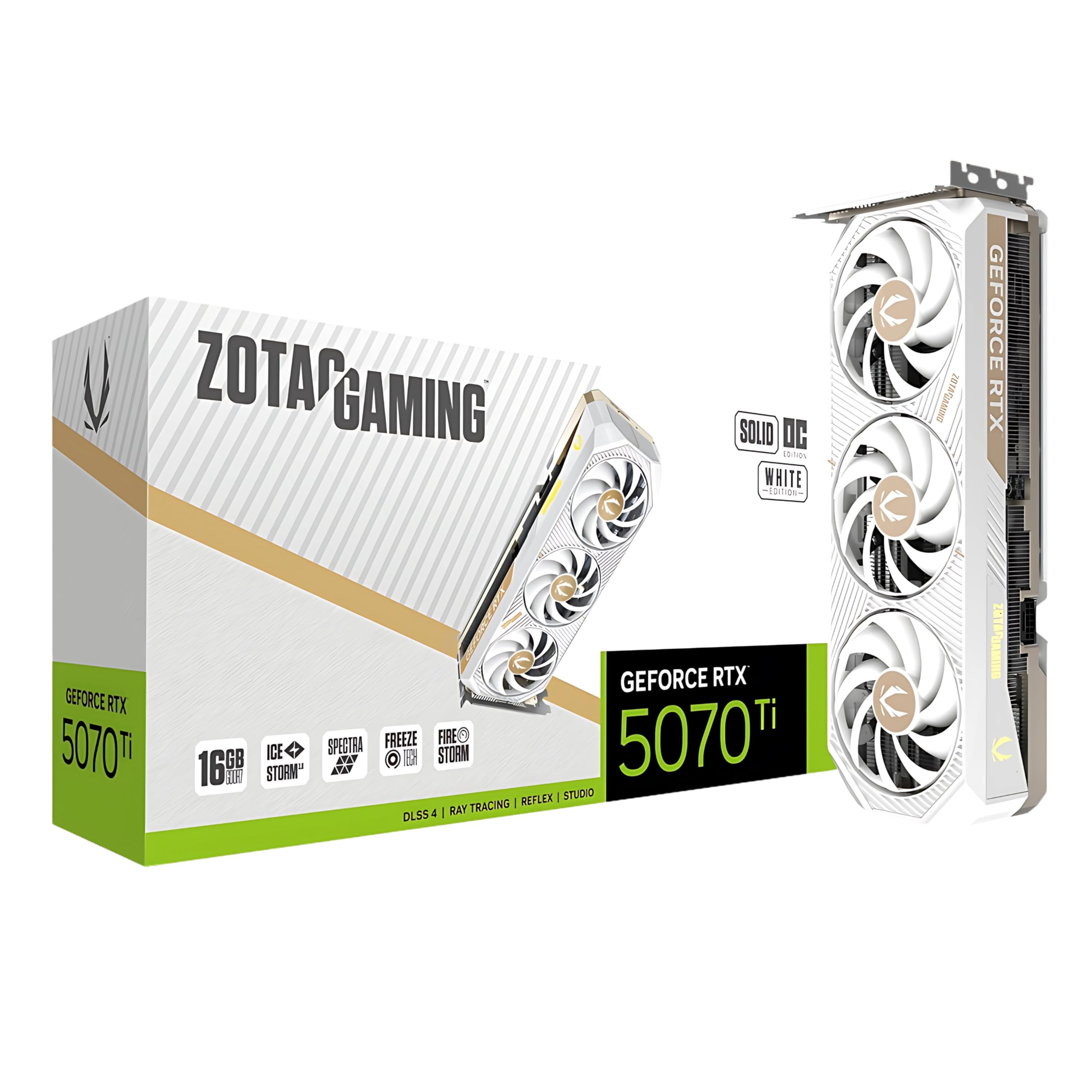 Amazon.com: ZOTAC SOLID CORE OC White Edition GeForce RTX 5070 Ti