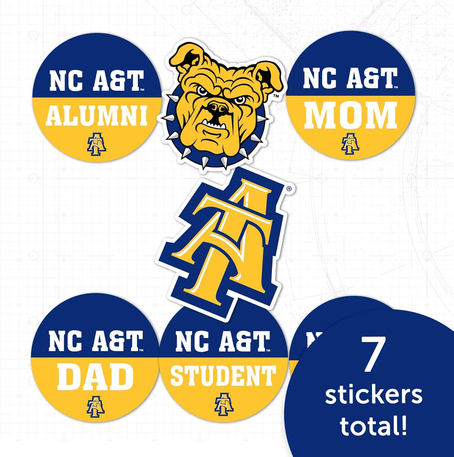 Desert Cactus North Carolina A&T State University Sticker Aggies NC A&T Vinyl Decals Laptop Water Bottle Car Scrapbook (Round Family) - Image 4