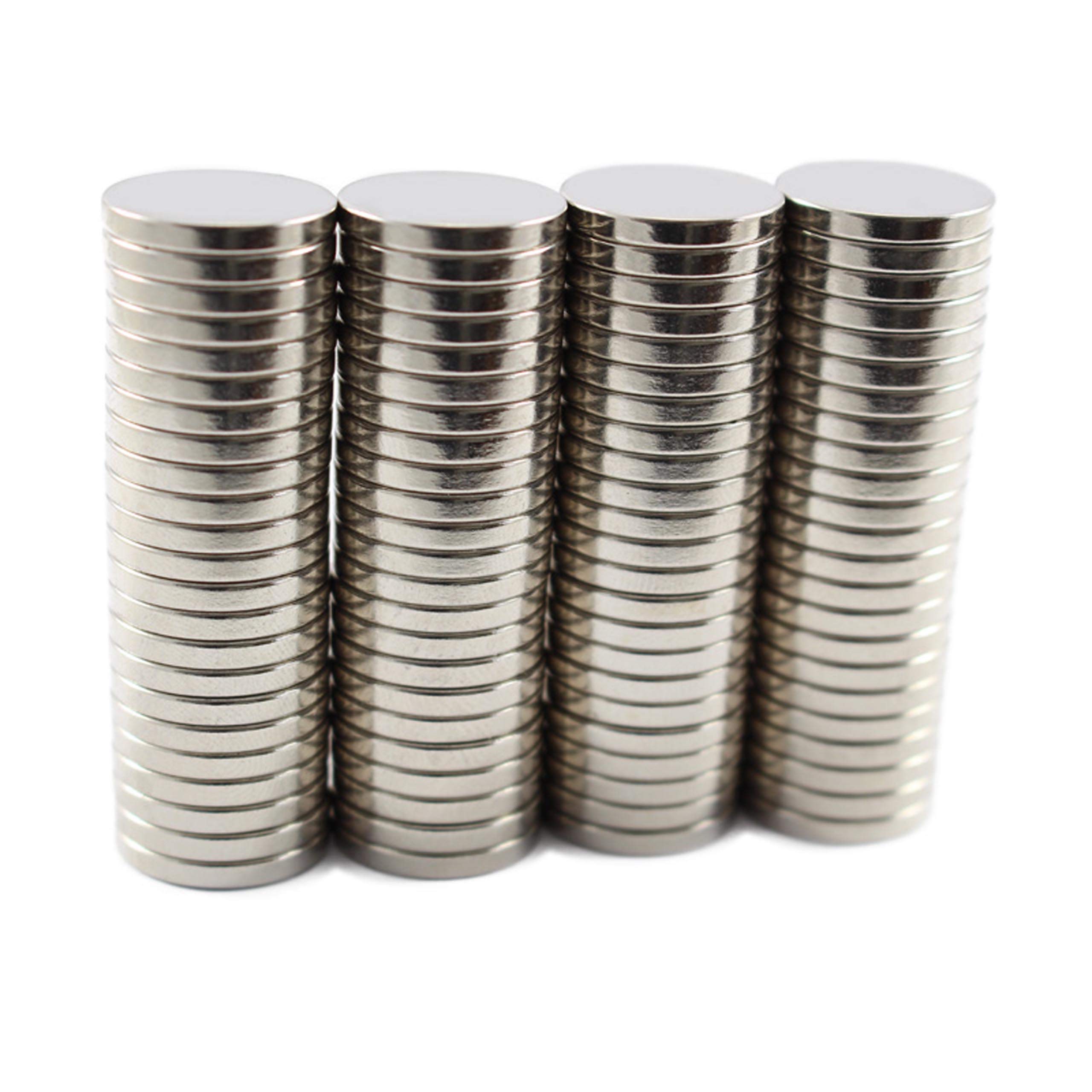KLEBESHOP24 Neodym-Magnete 10 x 2 mm, 100 Stück | Scheibenmagnete oder Quadermagnete für den professionellen Einsatz
