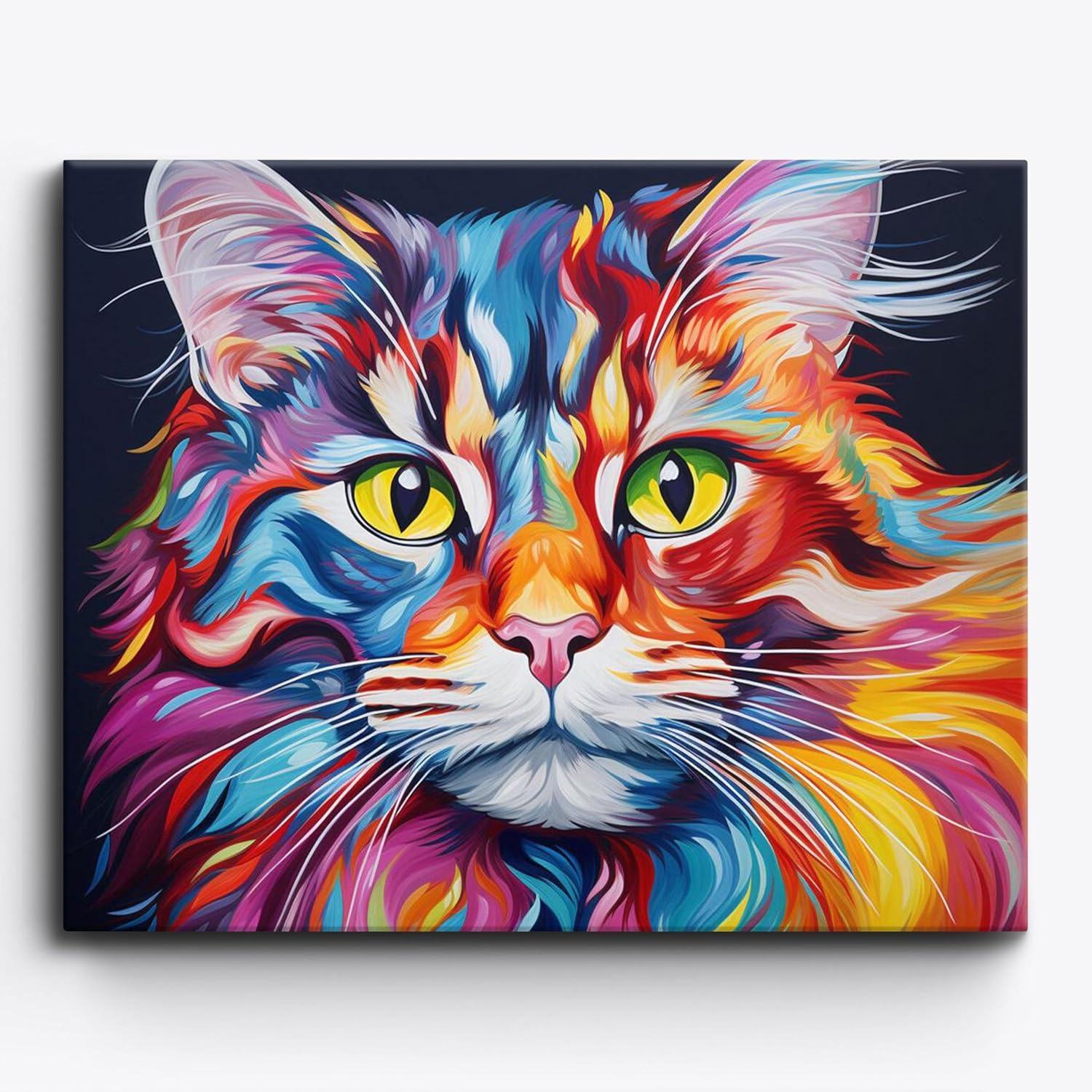 Craftoria Paint by Numbers for Adults 40"x50"cm Framed Animal American Curl Cat No 2-36 Colors