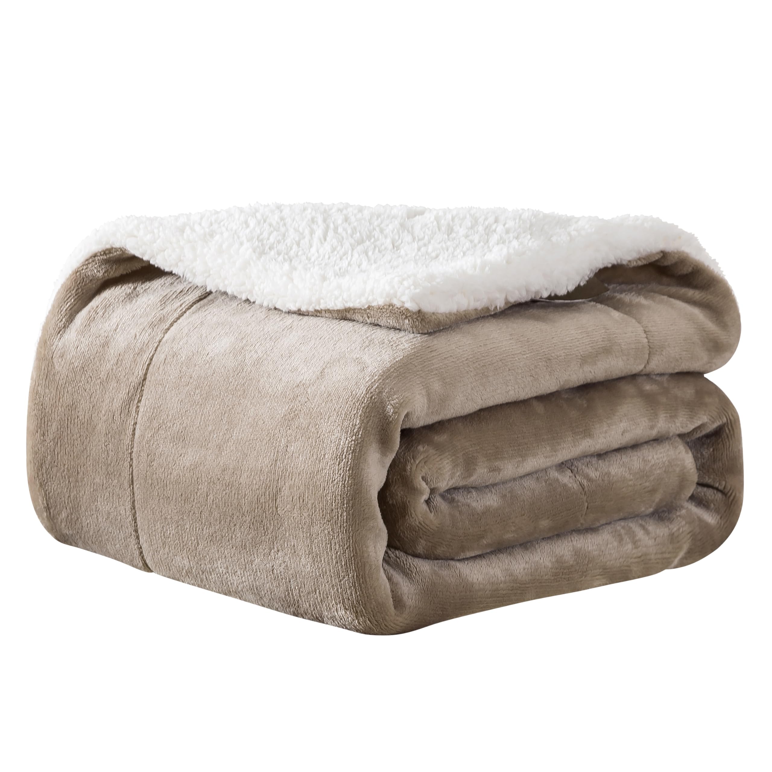 WDCOZY WDCOZY Sherpa Fleece Blankets Fuzzy Warm Throw Blanket Thick Super Soft Reversible Luxurious Fluffy Plush for Sofa Couch Bed Home Decor All Seasons Winter Blankets Tan Camel Beige 108"x90"
