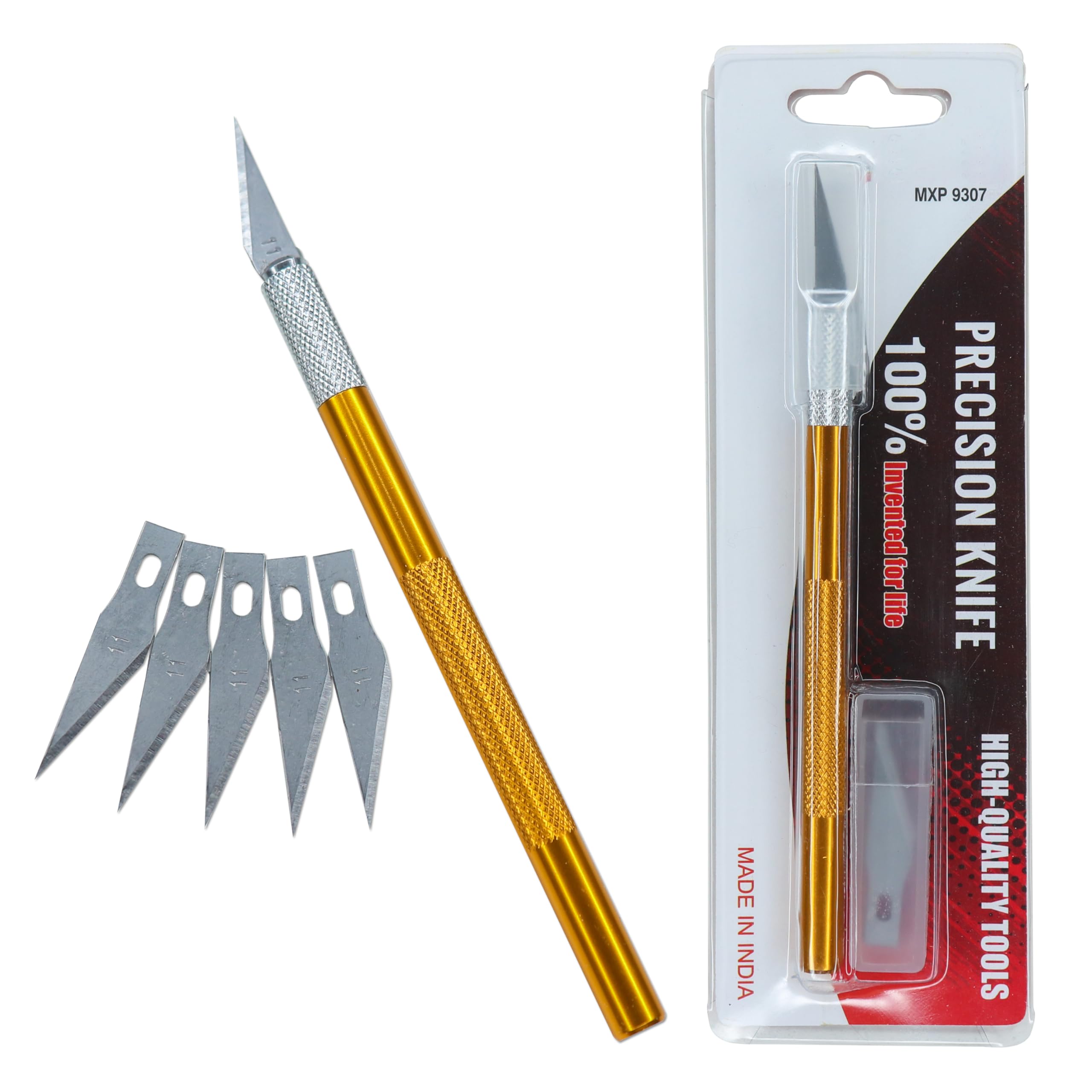 Electronic Spices Hand Repair Cutting Knife with 5 Extra Sharp Blade for Cutting DIY Projects (Pack of 1)