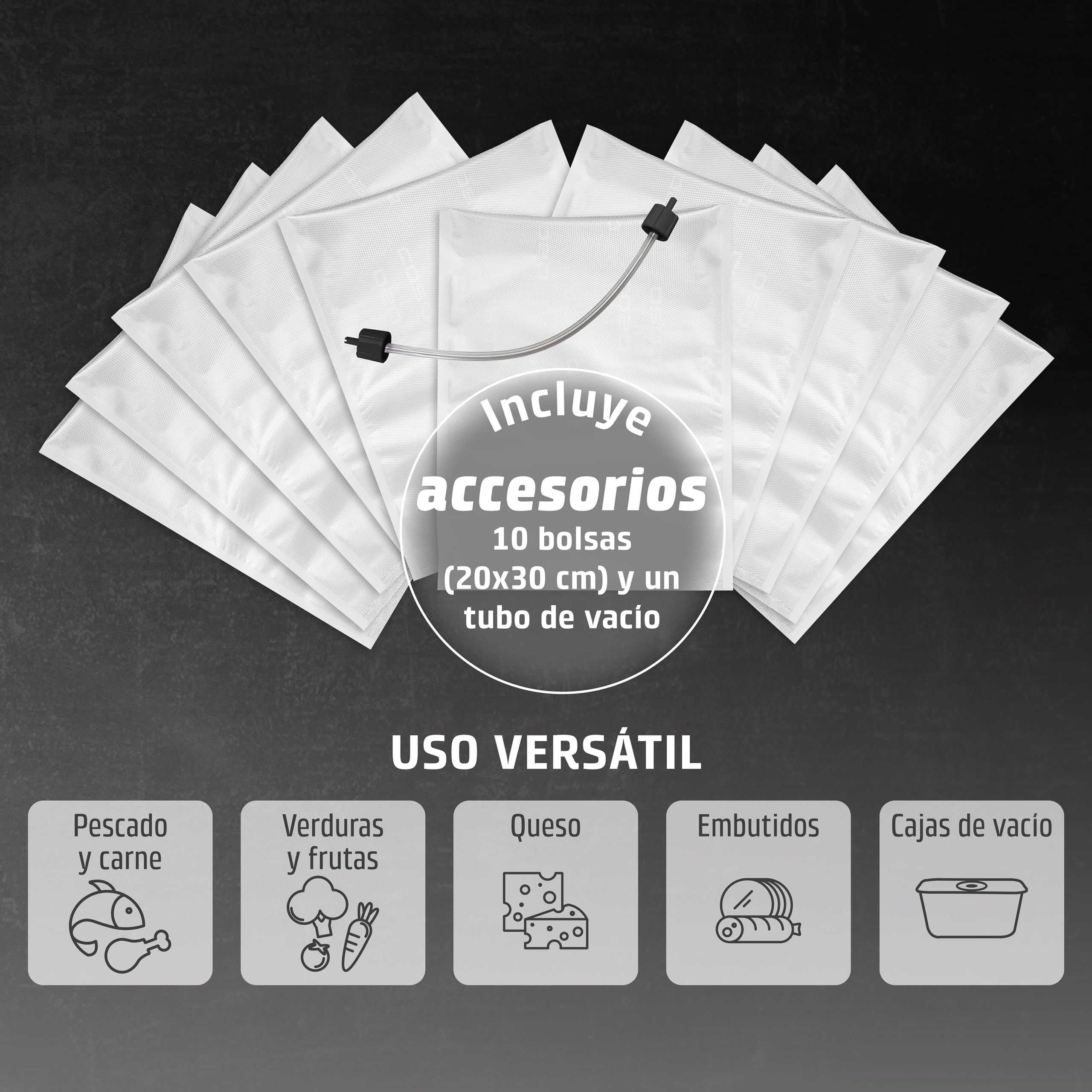 CASO VC 10 - Envasadora al vacío doméstica compacta - Maquina al Vacio de Alimentos - Costura de soldadura de 30 cm de largo y estable - Aplicación gratuita Food Manager - plateado