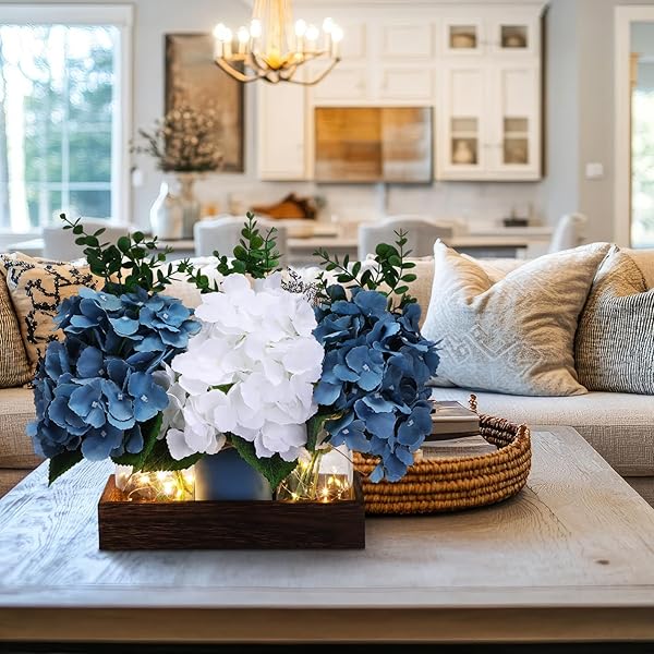 Fresh Summer Table Centerpieces for Bright Seasonal Gatherings 18 Rustic Blue Hydrangea Centerpiece Set