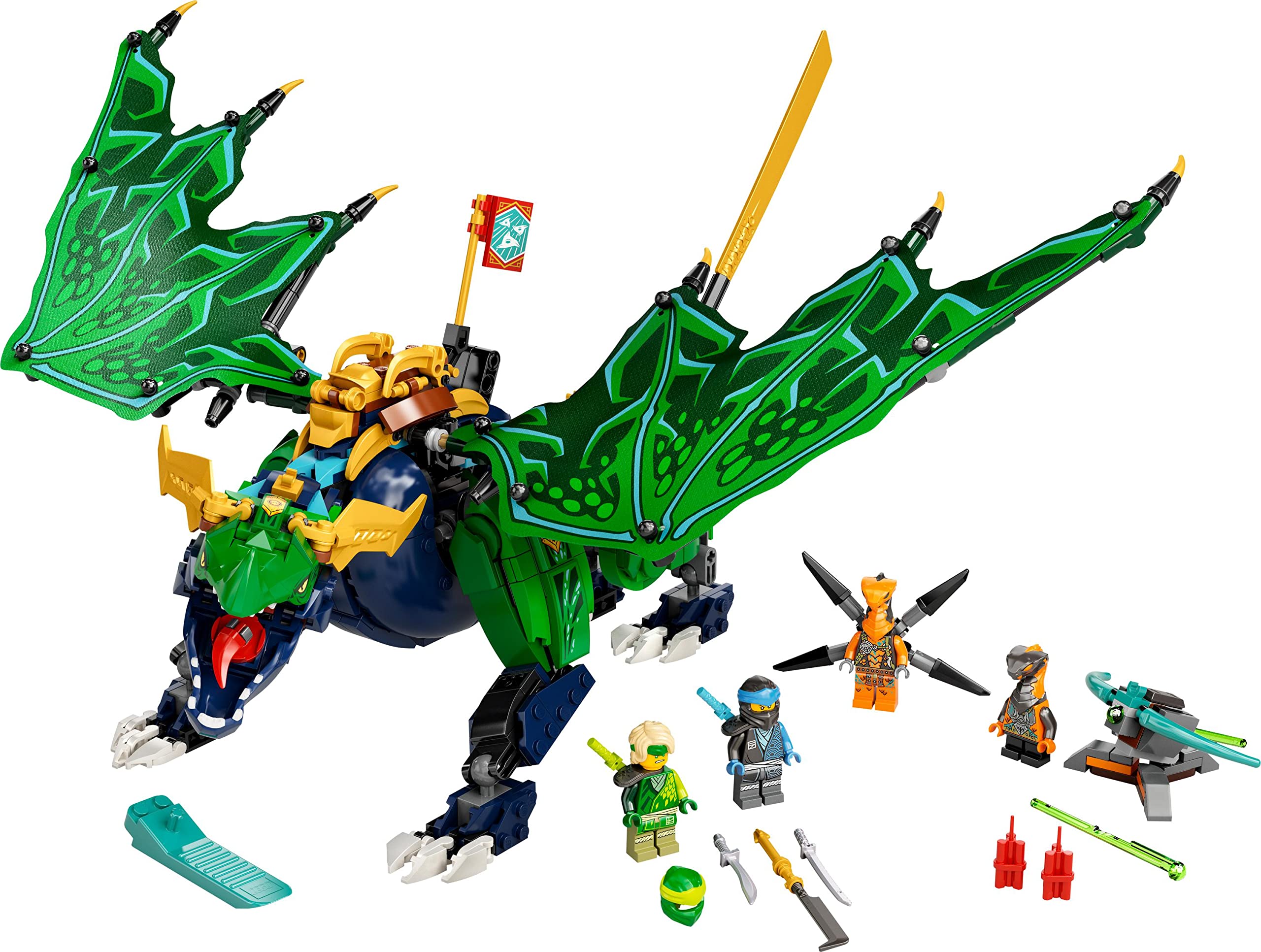 Lego 71766 Ninjago Der legendäre Drache von Lloyd, Spielzeug für Mädchen und Jungen, 8 Jahre, mit Figuren, Viper und Python, mit Missionsbanner zum Sammeln