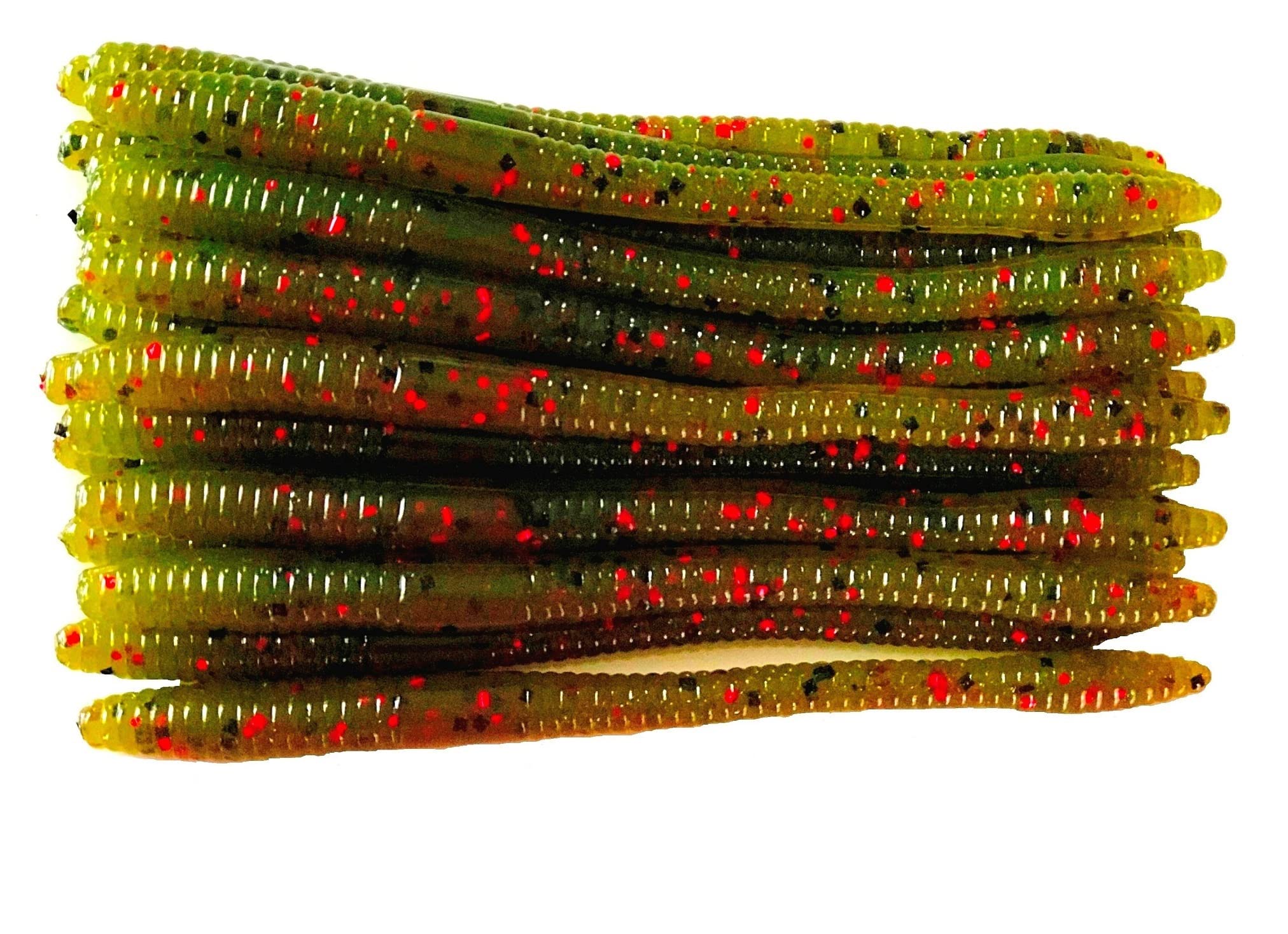 20 Pcs 5" Finesse Trick Worm (Scent, Float) Soft Plastic Bait for Bass Fishing