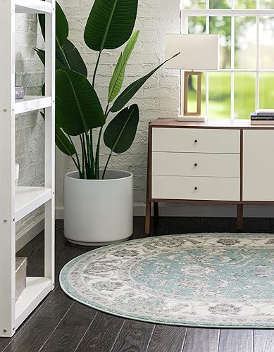 Miniatura 61 de Rugs.com Colección Aurelia Alfombra – Alfombra de Pelo Medio de 3' x 5' Color Aguamarina Perfecta para Salas de Estar, Comedores Grandes, Planos de