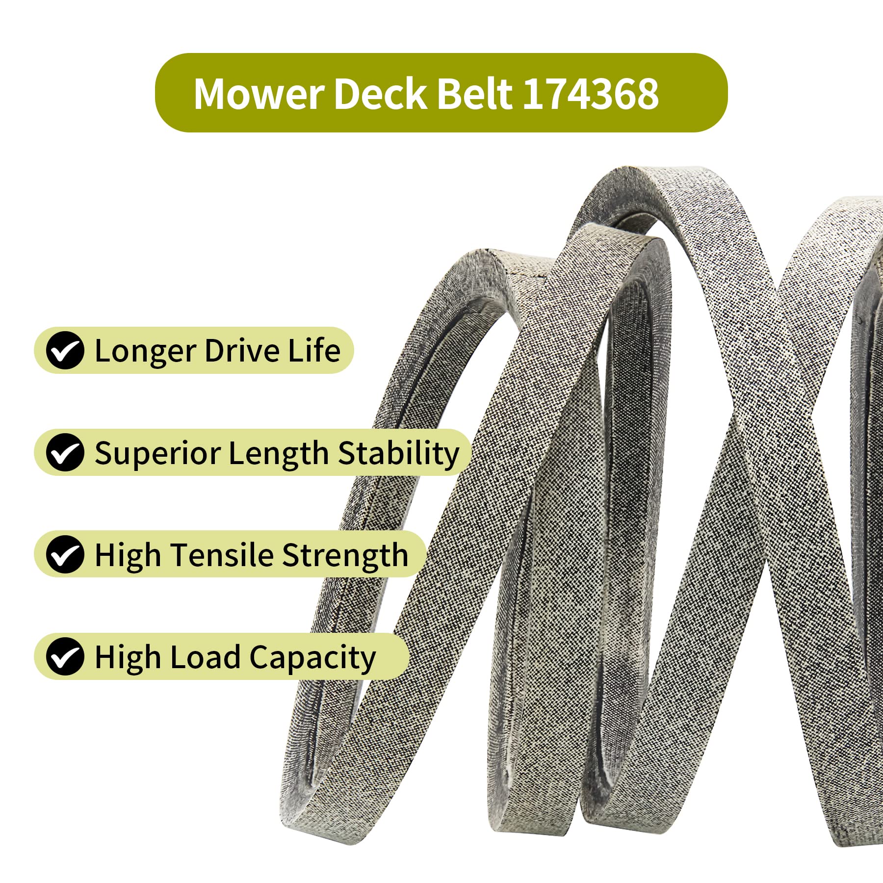 Amazon.com : Honoyam 174368 532174368 Mover Deck Belt 48