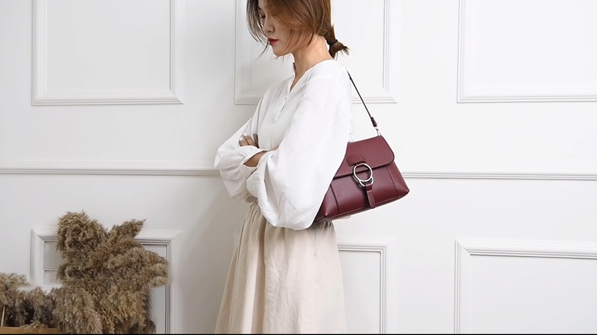 Bolso crossbody de cuero vegano para mujer multi-bolsillos miniatura 7