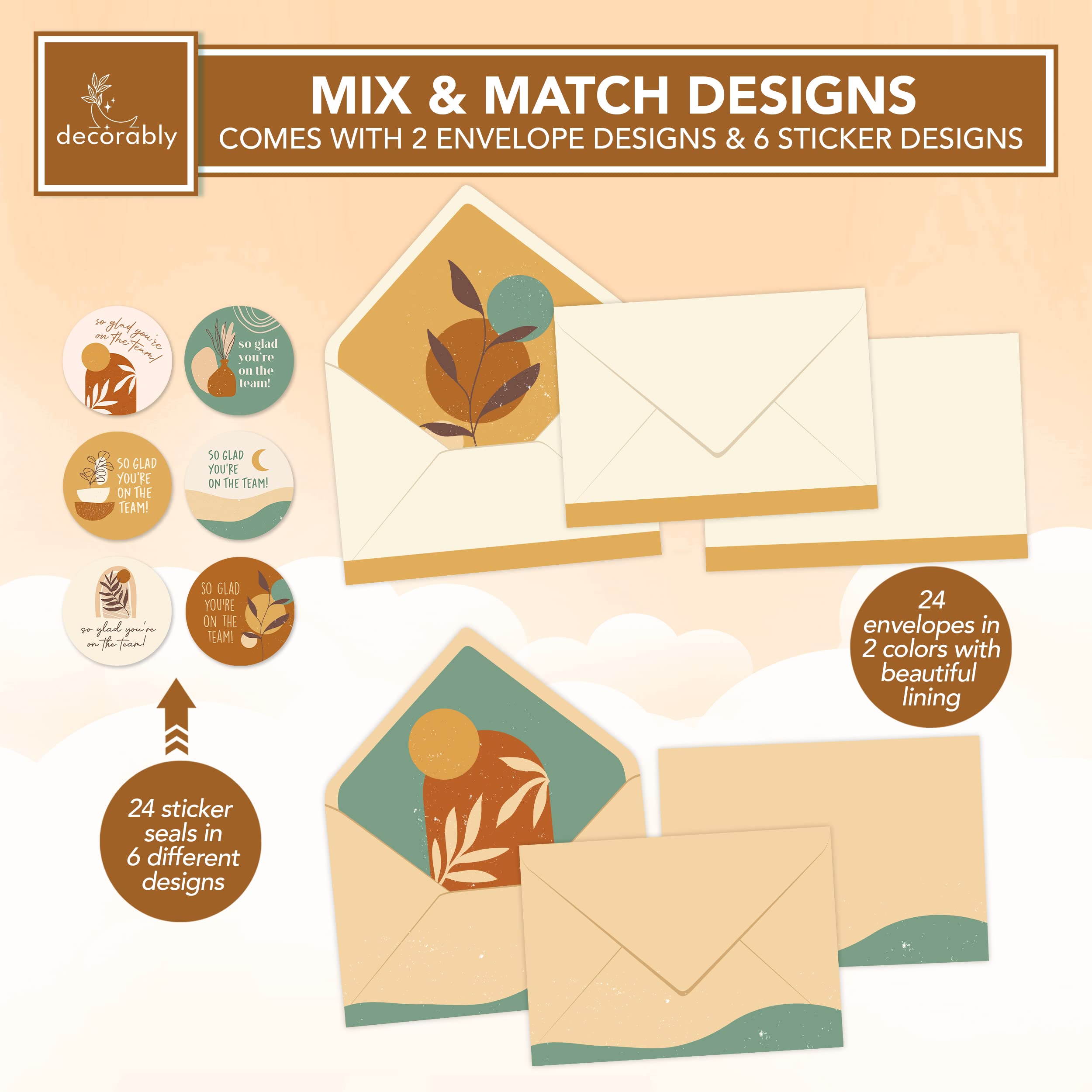 WERNNSAI Tarjetas De Agradeciiento Para Epleados 24 Tarjetas De