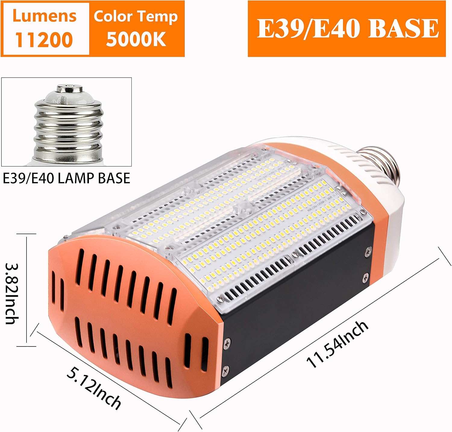 Free Shipping 🛒 LED Parking Lot Light, 80W LED Street Light Bulb E39 Mogul Base 5000K Cool White Replaces 300W HID/HPS 100-277V UL ELT DLC Listed 17000Lm Shoebox Garage Waterproof IP64 Buy 2 get 3 LED Parking Lot Light, 80W LED Street Light Bulb E39 Mogul Base 5000K Cool White Replaces 300W HID/HPS 100-277V UL ELT DLC Listed 17000Lm Shoebox Garage Waterproof IP64