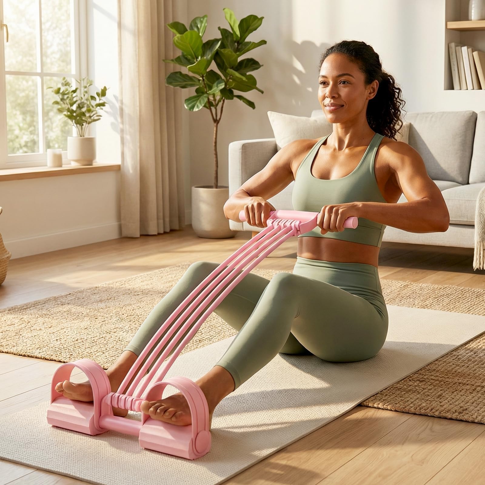 Widerstandsbänder, 2026 Neu Widerstandsband mit Griff Fußzugband 8 Röhren Resistance Bands, Fitnessband Ganzkörpertrainer 3 in 1 Multifunktions Expander für Leg Exerciser Fitness Yoga
