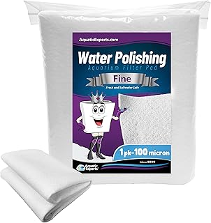 Aquatic Experts Aquarium Polishing Filter Pad, Aquarium Filter Pad, Aquarium Filter Floss for Fish Tank Filters, Water Polishing Pad for Aquarium Filters (100 Micron, 24" x 36" - 1 Pack)
