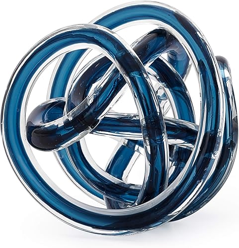 Torre Tagus Esfera decorativa de cristal orbita 45 pulgadas de diámetro azul índigo