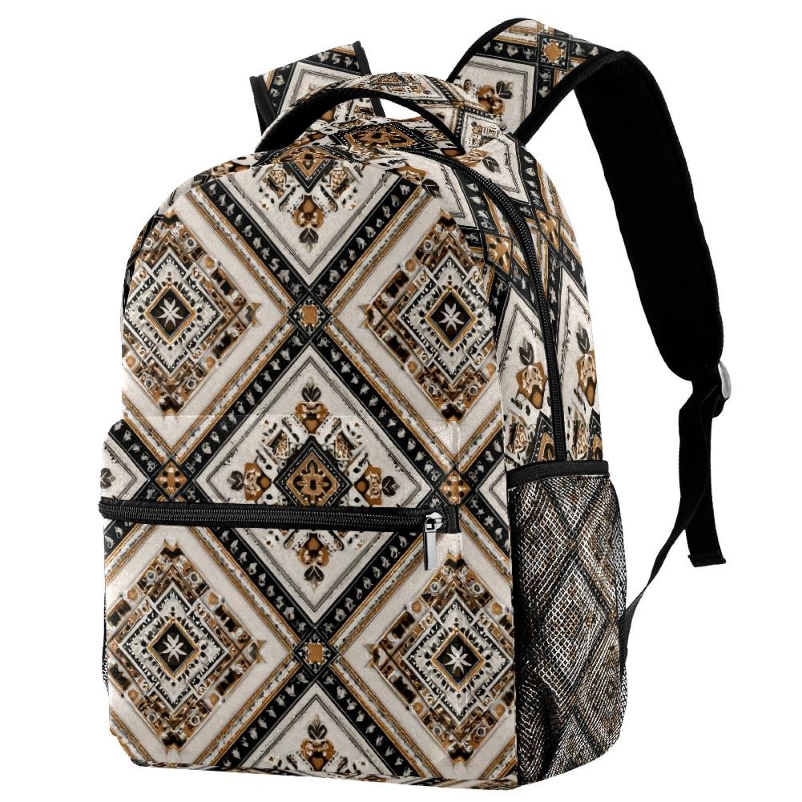 Mochila impermeable escolar con flores y protector de laptop 7