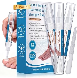 Toenail Fungus Pen, Anti Fungal Nail Repair Pen for Damaged Nails, Toe Nail Fungus Treatment Extra Strength for Broken and Discolored Nail, Yellow Toenail Treatment, Nail Health 5ml/0.18FLOZ 3pcs