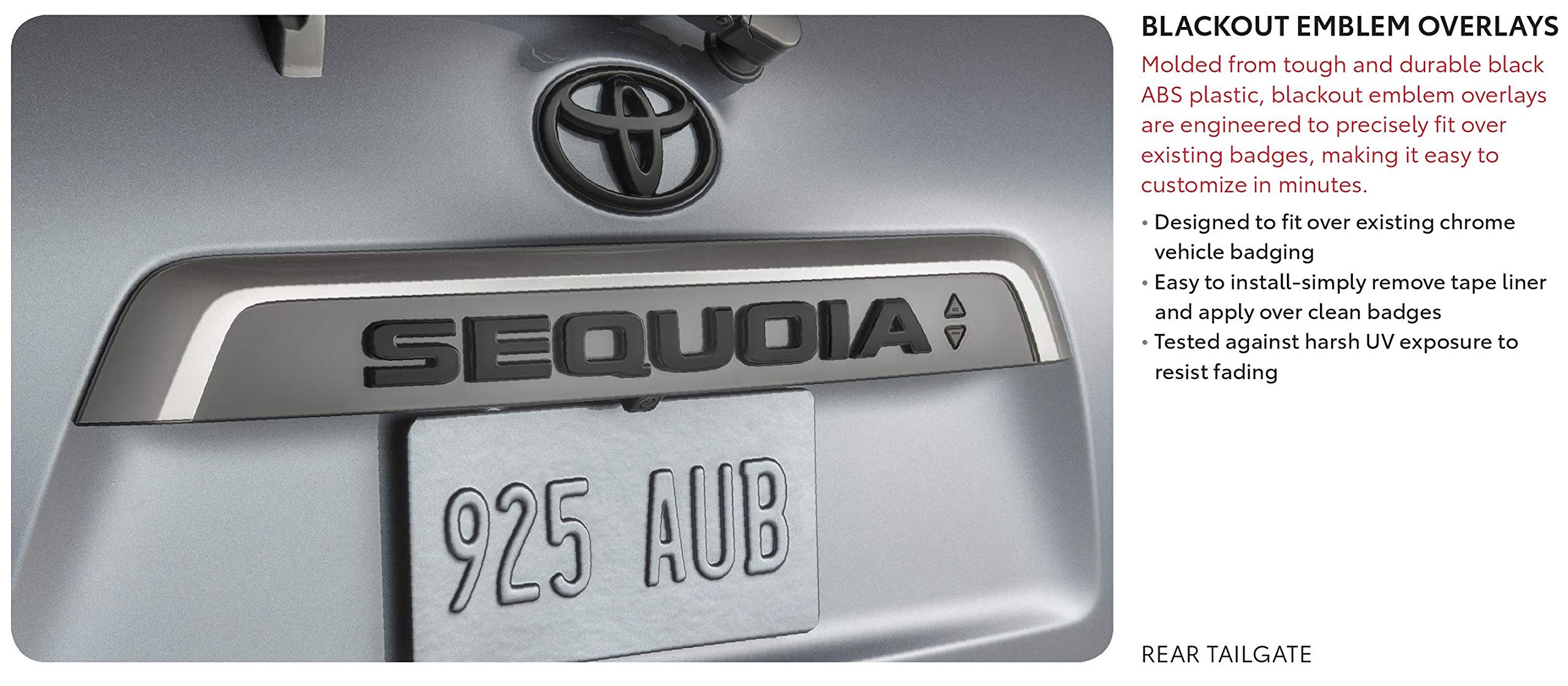 Amazon.com: Genuine Toyota Sequoia TRD PRO Black/Blackout Emblem 