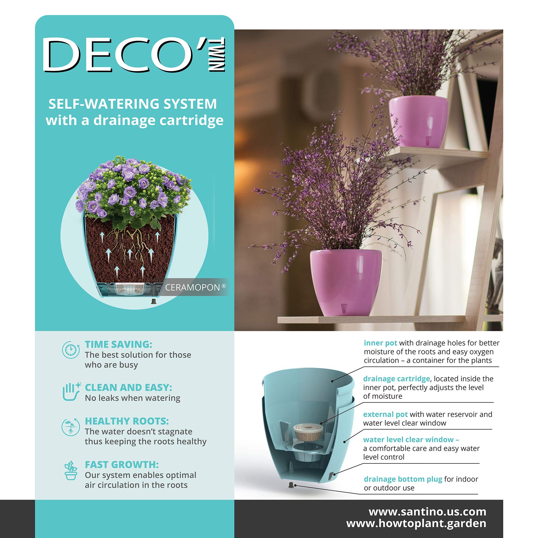 Self Watering Plant Pot Creative Indoor Automatic Water Absorbing Flower Pot  - Plant Pot and Ceramic Plant Pot price | Made-in-China.com, image size:1790x1790