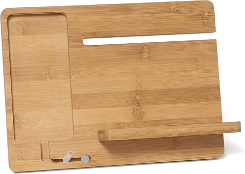 Lipper International Soporte para teléfono inteligentereloj, bambú