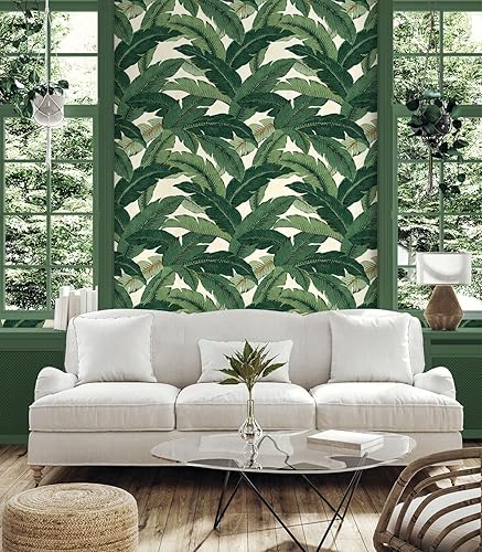 Vista 101 de Tommy Bahama - Papel tapiz para despegar y pegar, papel tapiz tropical para dormitorio, tocador, cocina, vinilo, cobertura de 30.75 pies cuadrados