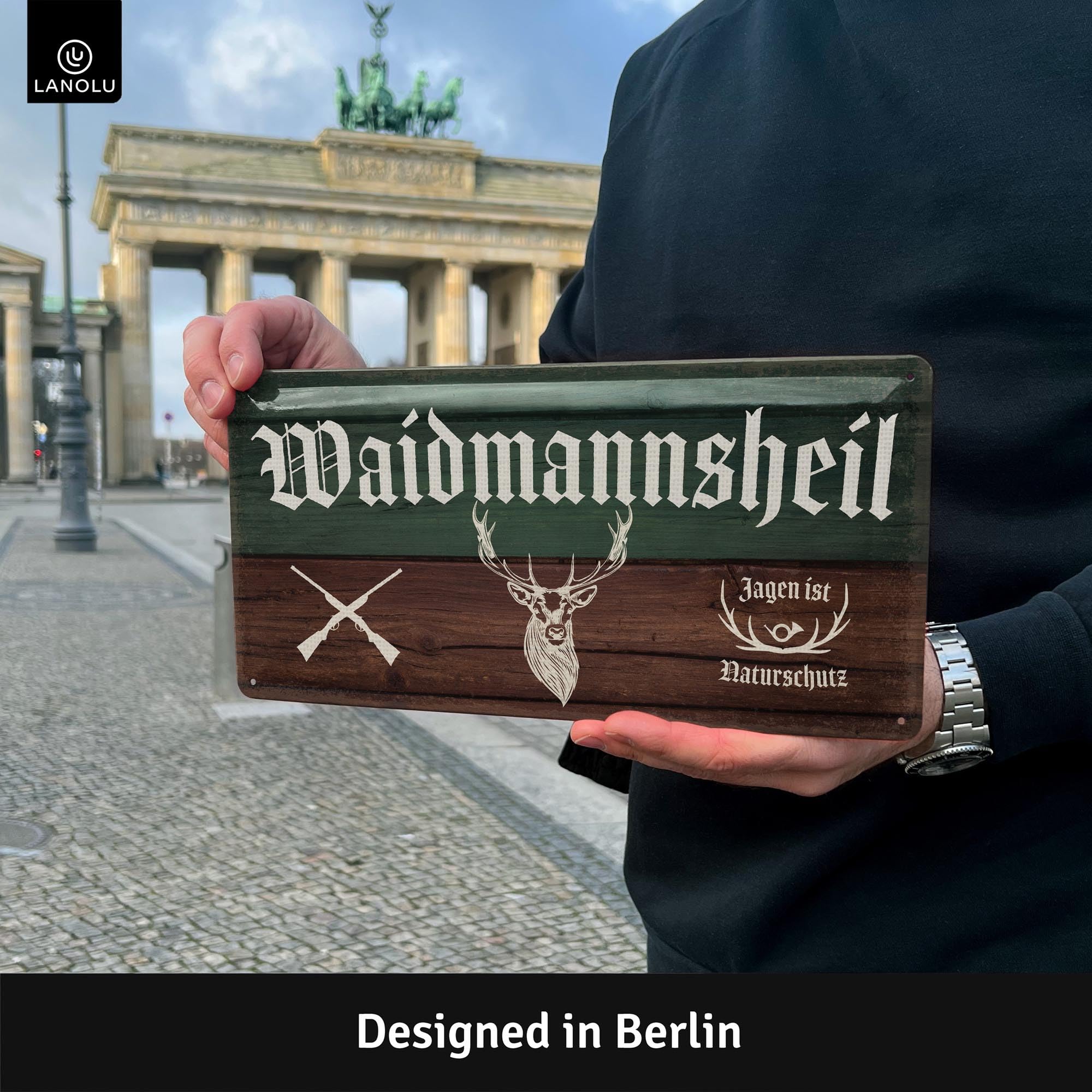 Lustiges Indianer-Metallschild - Vintage Garten-Deko Mit Humor