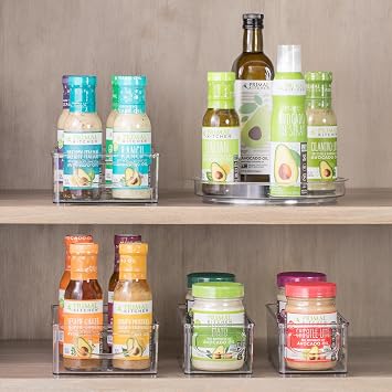 iDesign Plastic Stackable Pantry Bin, Clear