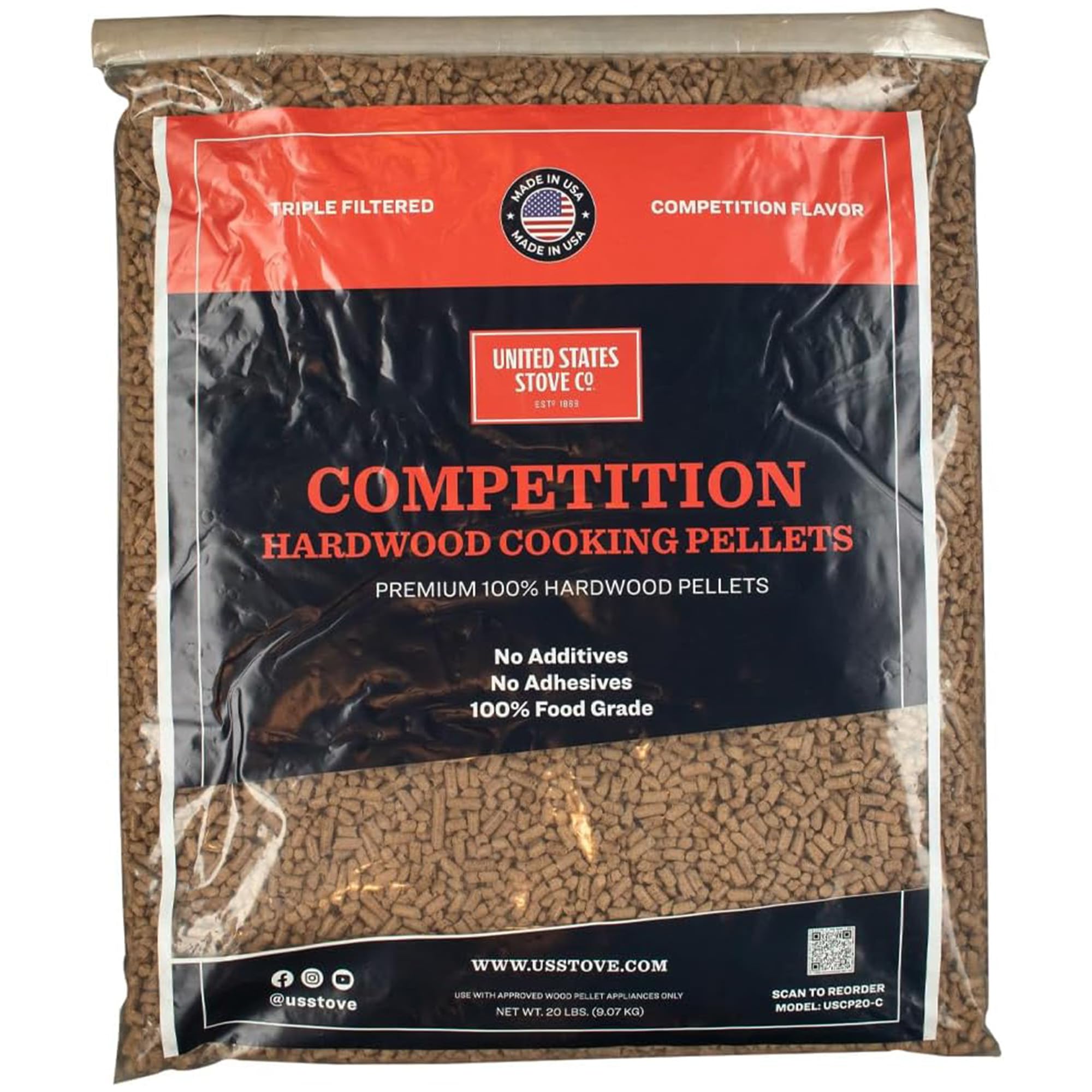 Competition Cooking Pellets, 20lb Bag