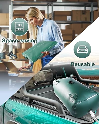 Miniatura 6 de Vejiga portátil de almacenamiento de agua, contenedores de almacenamiento de agua de gran capacidad, depósito de agua portátil de PVC con válvulas y