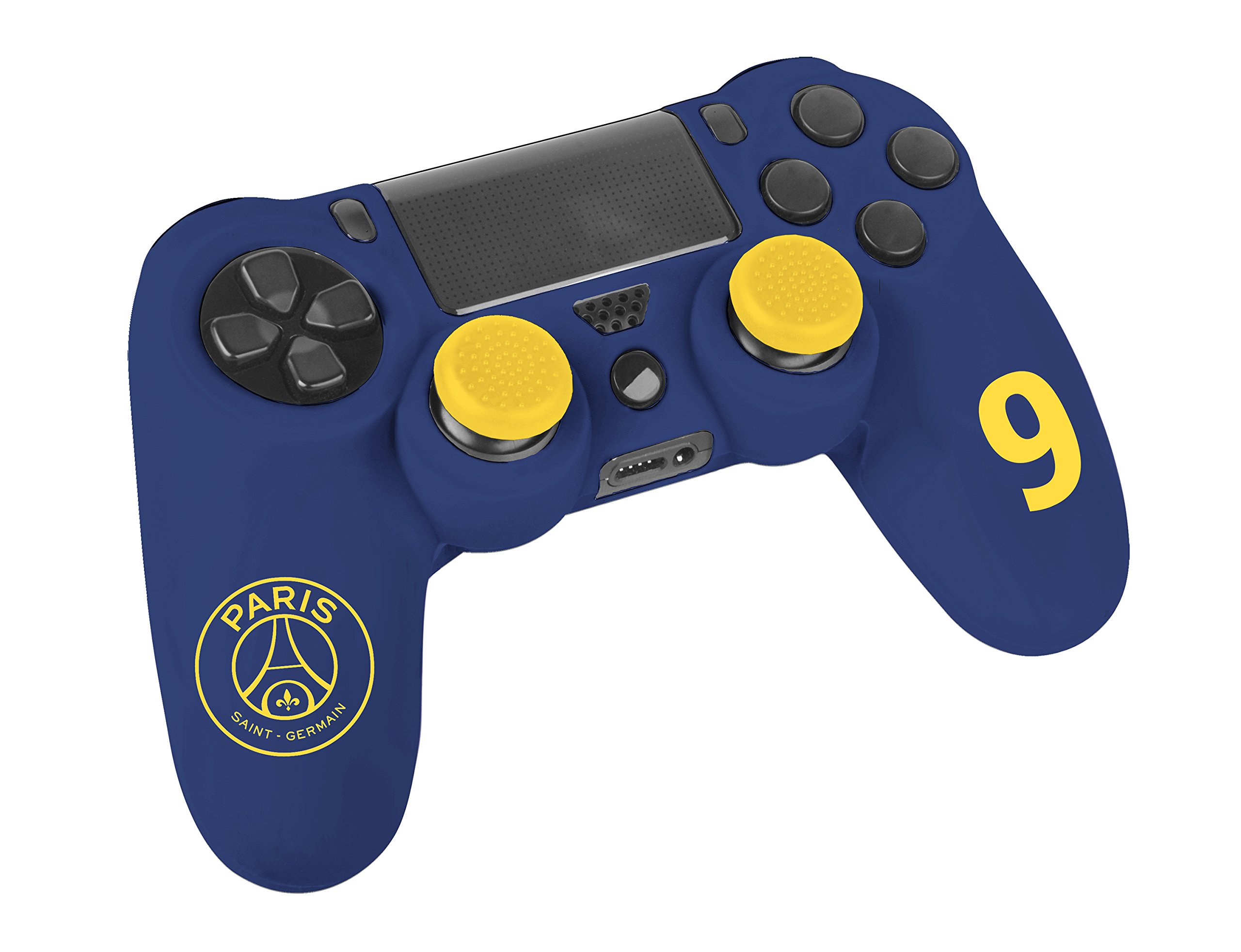 Kit de manette PS4 bleu/jaune pour gamersprofessionnels dès 18 ans à la maison et au bureau