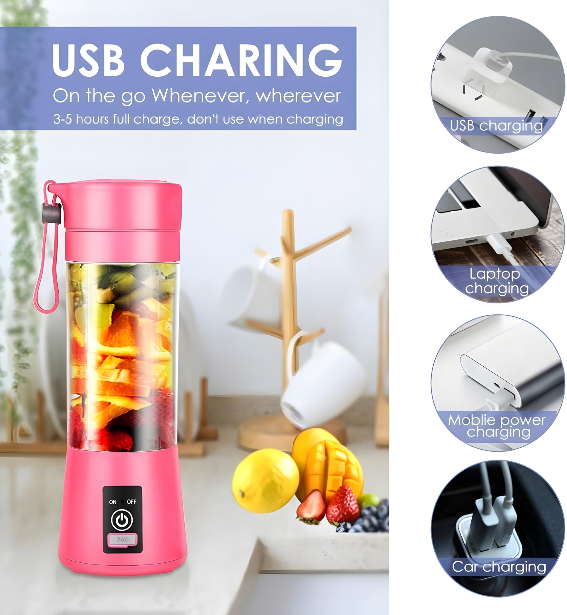 Portable USB Juicer - Grenoble Electric Blender -4