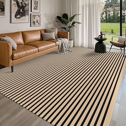 Miniatura 449 de IOHOUZE - Tapete a cuadros estilo búfalo de 5 x 8 pies para interiores y exteriores, lavable, para sala, tapete de bienvenida primavera-verano