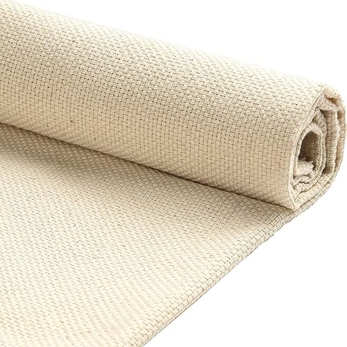 Hand U Journey 1Pc Cotton Monk's Cloth, 26.3" x 19.6" | Pre-Finished Edges Help Reduce Fraying; Ideal for Rug Punching, Punch Needle Embroidery and DIY Textile Projects. - 1Pc 26.3''x19.6''