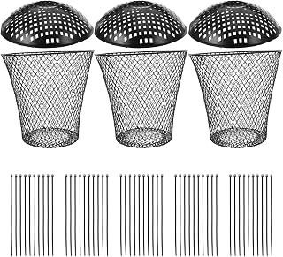 YARNOW 1 Set Worm Compost Bin: Inground Composting System with Lid - Outdoor Metal Worm Farm for Kitchen Food Waste, Garden, Backyard, or Greenhouse Vermicomposting
