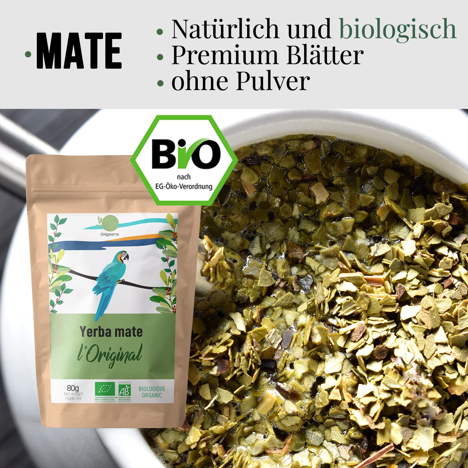 ORIGEENS MATE BECHER - Mate Tee Set mit Mate-Tee Becher (Portugal), Bombilla, Bio Yerba Mate - Originelles Geschenkset für die traditionelle Zubereitung von Mate