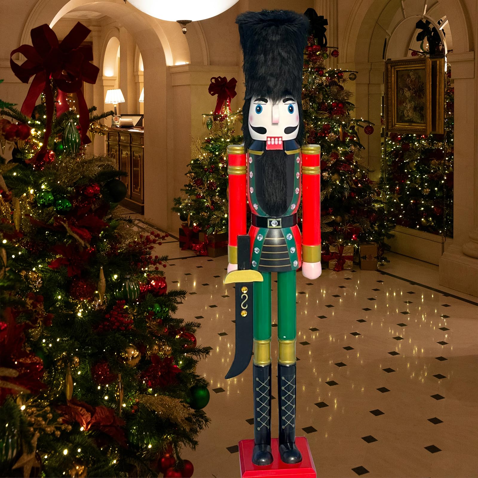 CDL 180 cm Weihnachten Nussknacker Figur Groß aus Holz Soldat K06