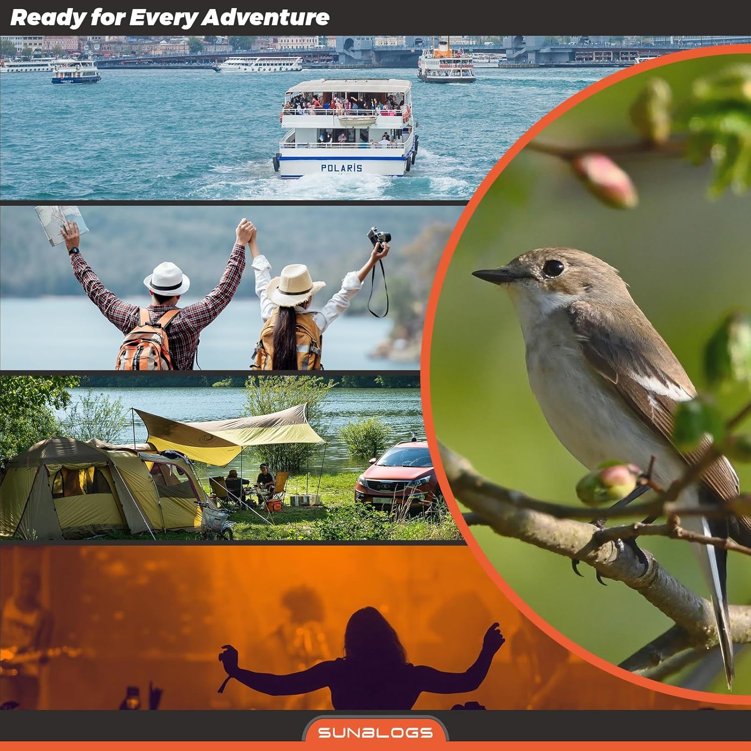 12x42 Binoculars for Adults High Powered, Super Bright BAK4 Prism Waterproof HD Binoculars with Low Light Vision for Bird Watching Hiking Hunting Outdoor Travel Road Trip Stargazing Cruise (Green) - Image 7