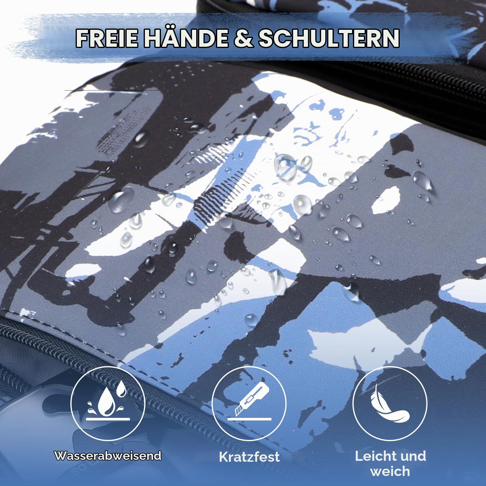 Amythe Rucksack Teenager Jungen Schulrucksack - 40L Schulranzen für Grundschule 5+, Realschule & Universität, Modischer Daypack für Reisen, Lässig 16 Zoll Laptop-Rucksack Herren, Schwarz