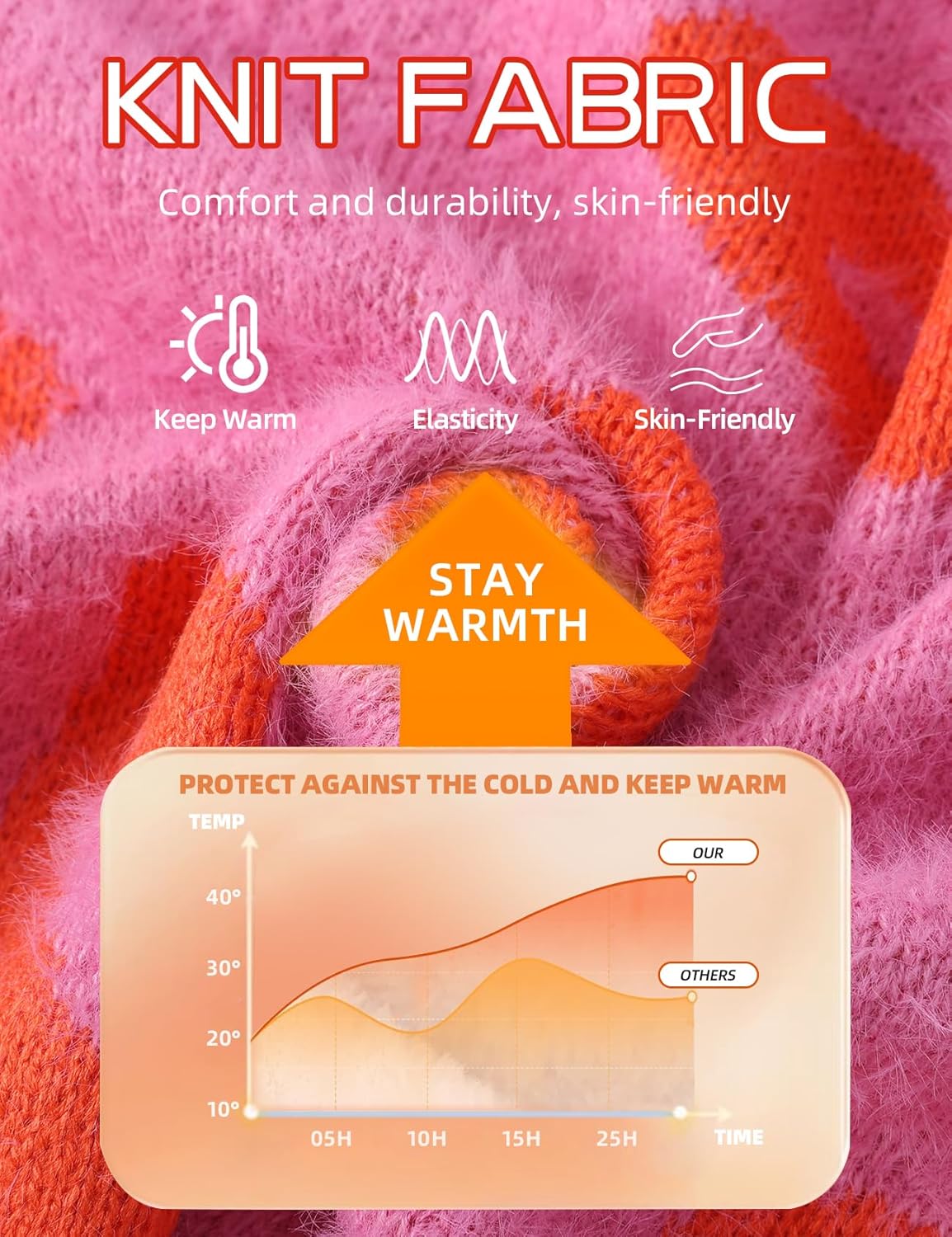 Arssm Women Lip Print Sweater Valentine’s Day Knit Pullover Top Long Sleeve Crewneck Lip Graphic Pullover Sweaters - Image 4