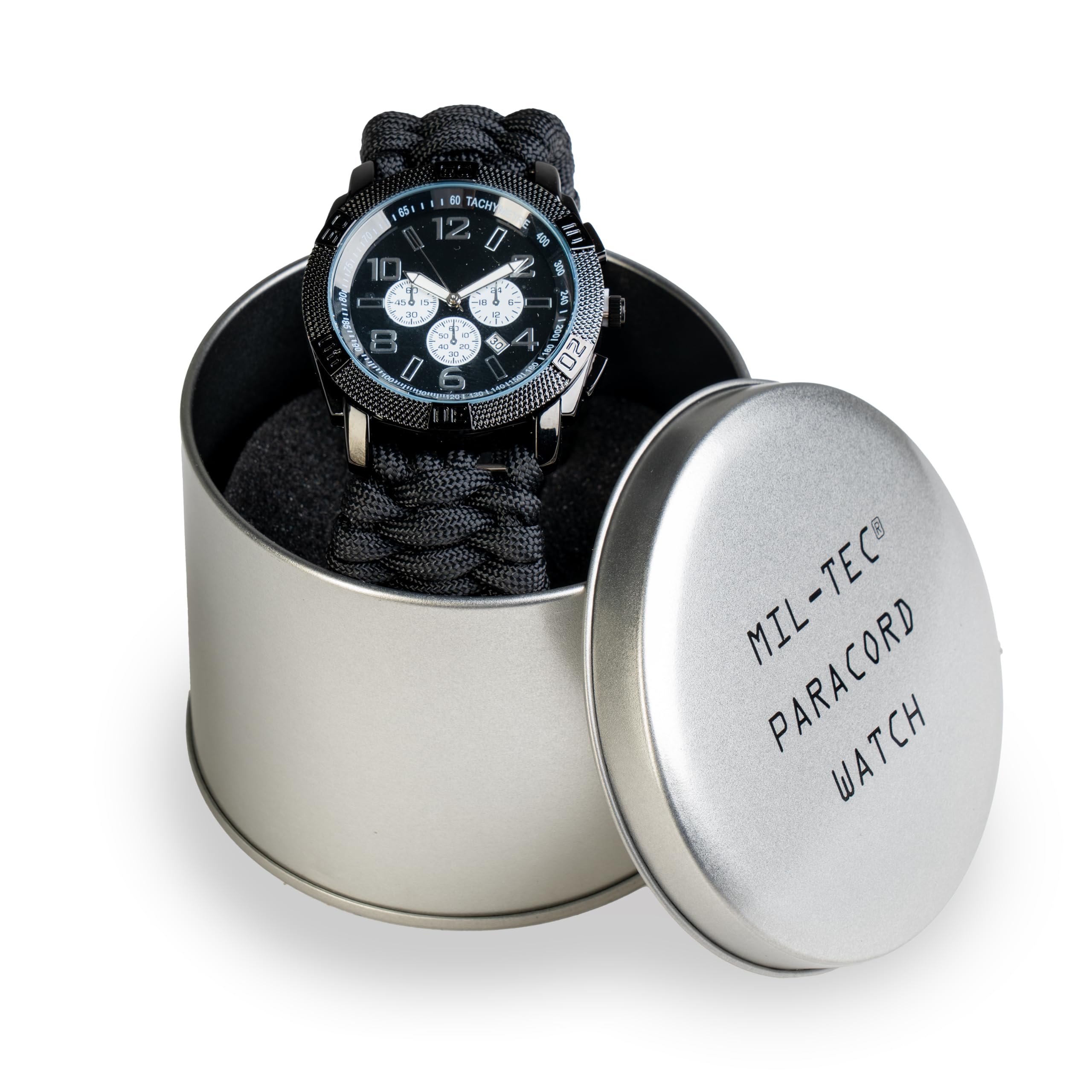 Miltec Paracord Orologio dell'esercito, Nero
