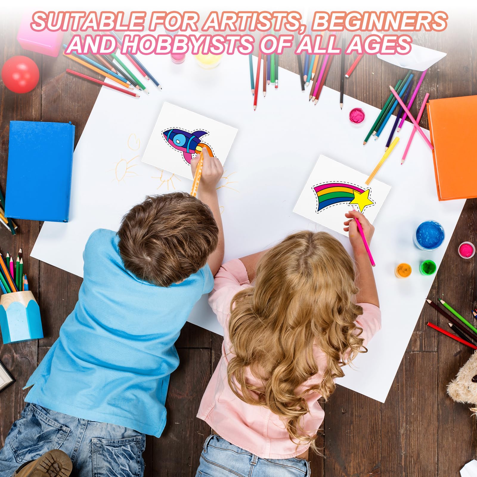 50 Pack Blank Watercolor Cards With Envelopes, 140lb Heavyweight 100 - View #7