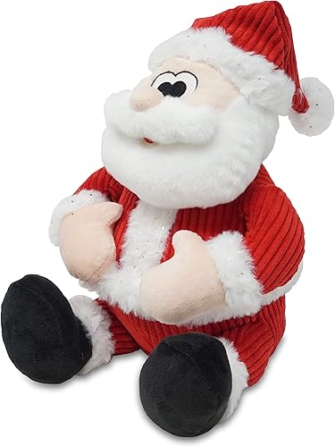 Miniatura 2 de Cuddle Barn LOL Santa! - Juguete musical animado de Papá Noel de peluche con sensor táctil de barriga canta cascabeles y hace una risa alegre, 11