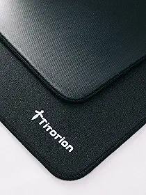 Mouse Pad Gamer 49x42 Poron/Control Profissional Deskpad Premium Preto Vermelho Para Mouse Titorion (Preto)