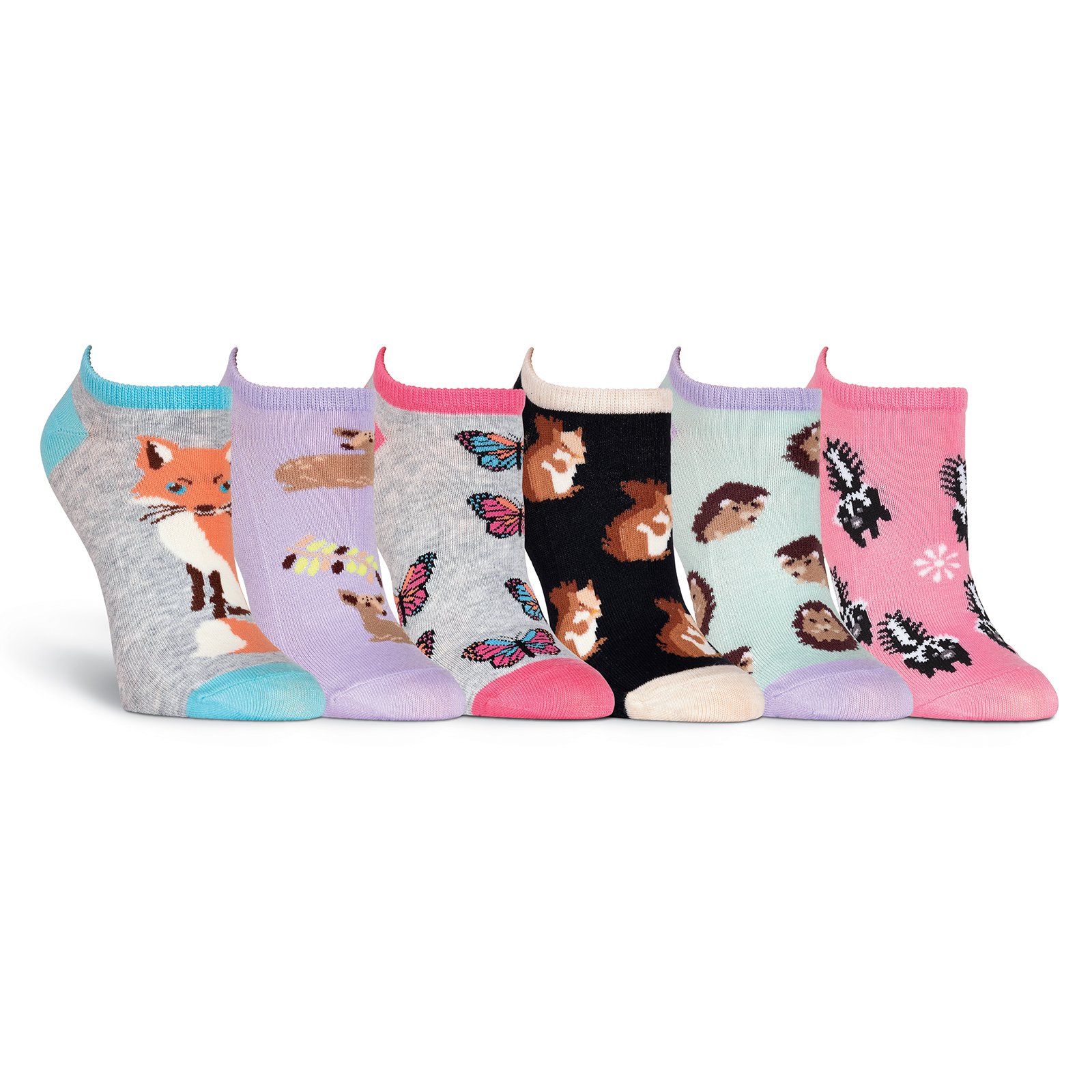 K. Bell women's Fun Food & Drink Low Cut Socks - 6 Pairs - Cool & Cute Novelty Gifts
