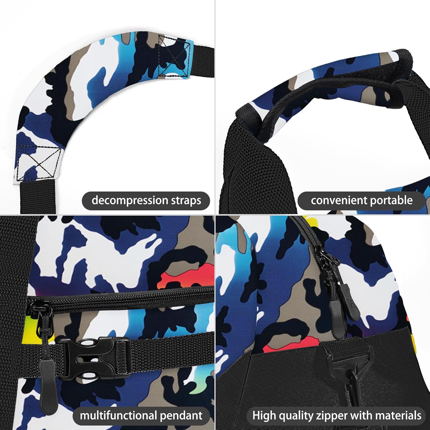 Stumdo Kids Overnighter Duffel Bags for kids, Carry-On Size & Ideal for School Practice or Overnight Travel Weekender Tote for Travel Gym Sport bag for Boys & Girls (11mchua) - Image 3