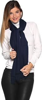 Shop Colca Fabrics Luxury 100% Pure Peruvian Baby Alpaca Wool Scarf for Men & Women - Navy Blue