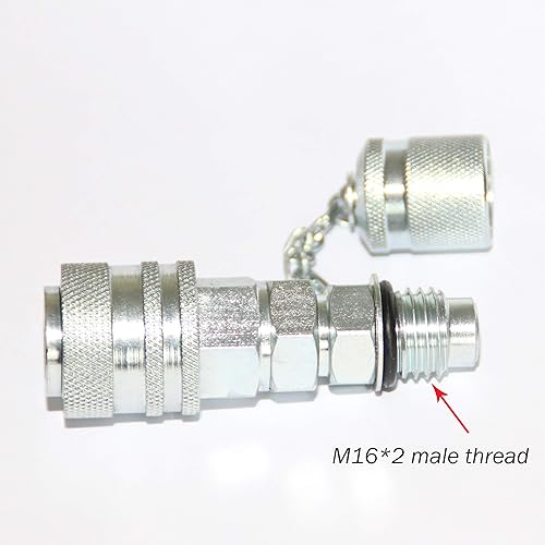 Miniatura 4 de XZT Kit de acoplamiento de prueba de presión hidráulica 9000PSI, manómetro para reparación de excavadoras de marca de EE. UU