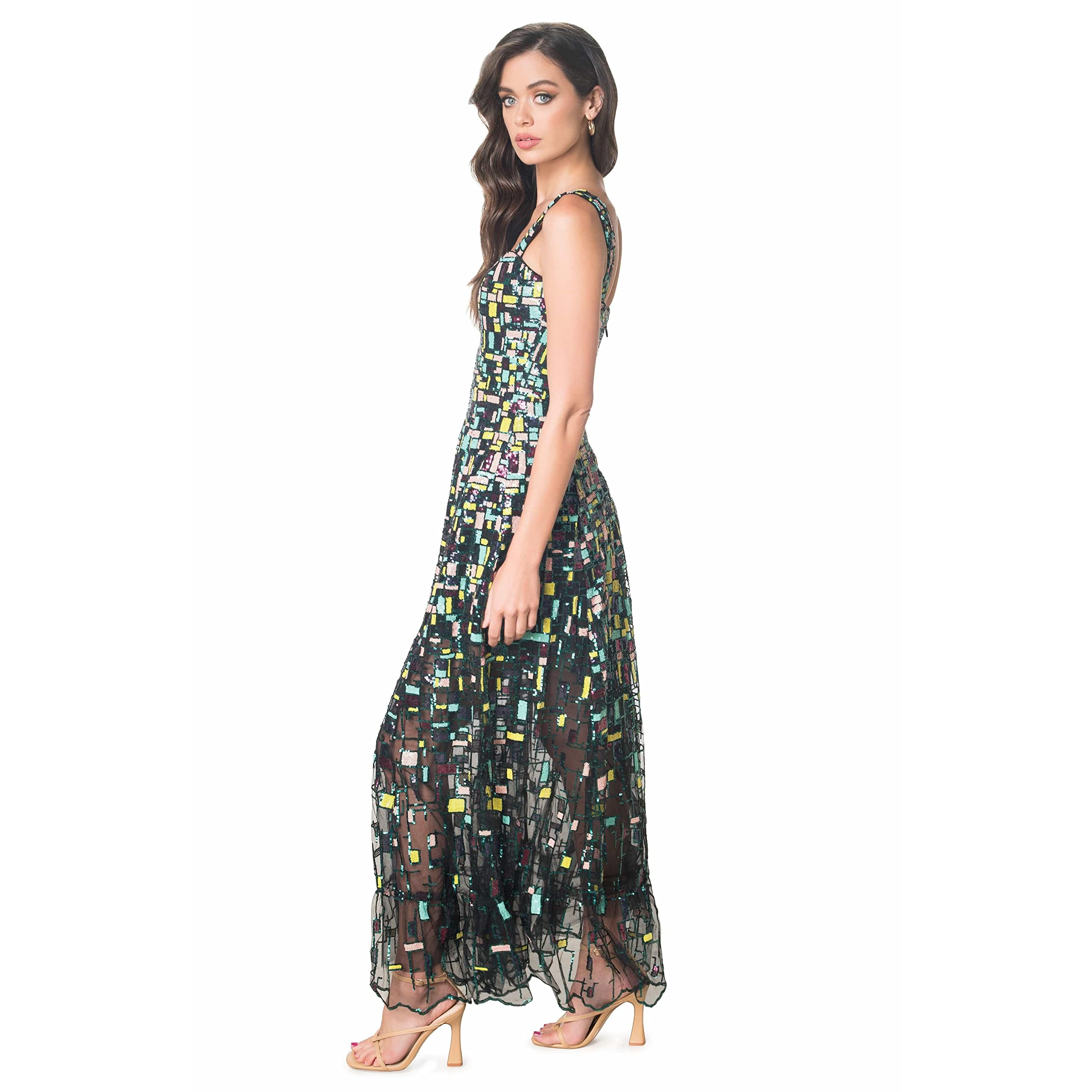 Dress The Population Womens Anabel Sweetheart Bustier Maxi Dress