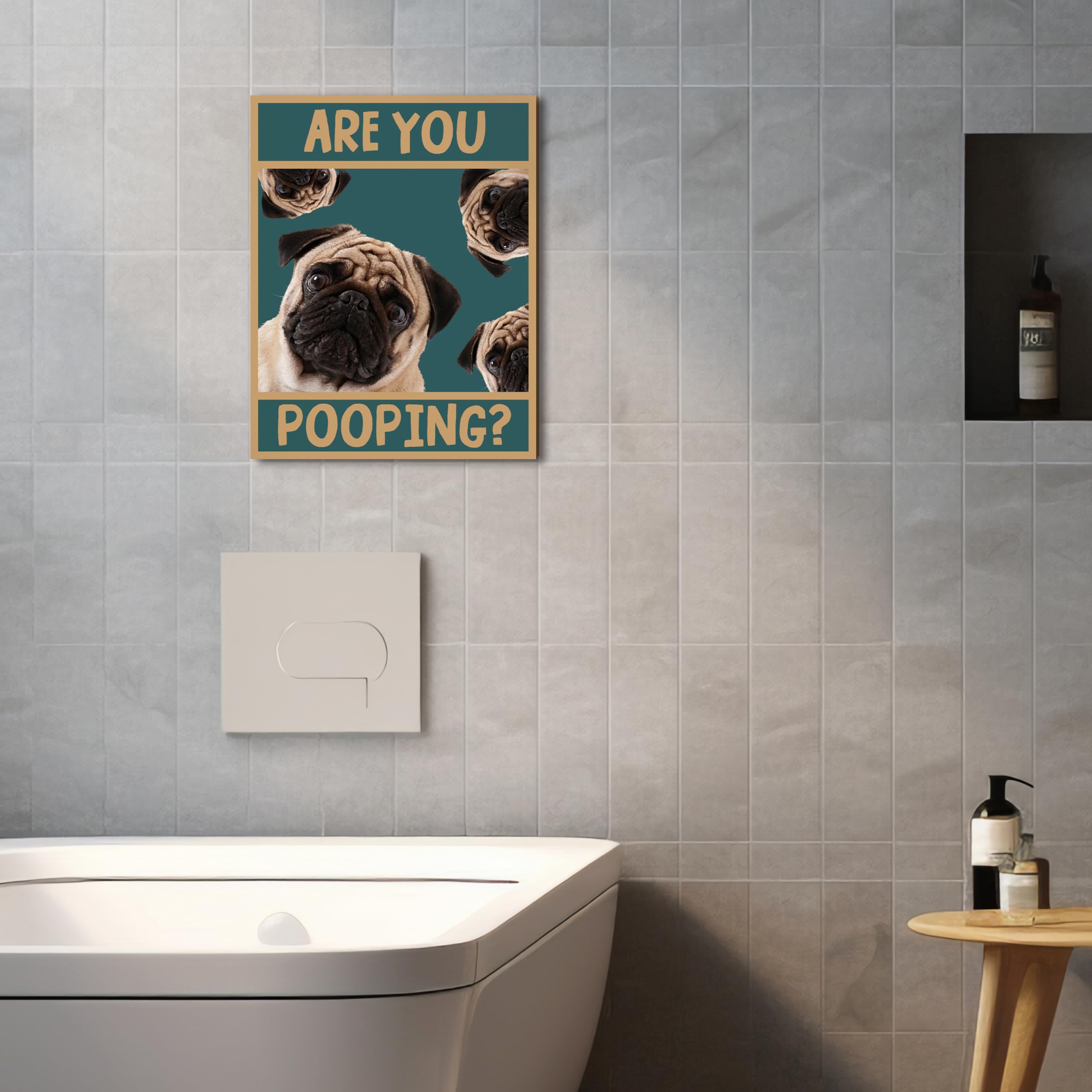 Asciugamano Divertente Con Carlino – Scritta 'Are You Pooping?' – Microfibra 40,6 X 61 Cm - 3