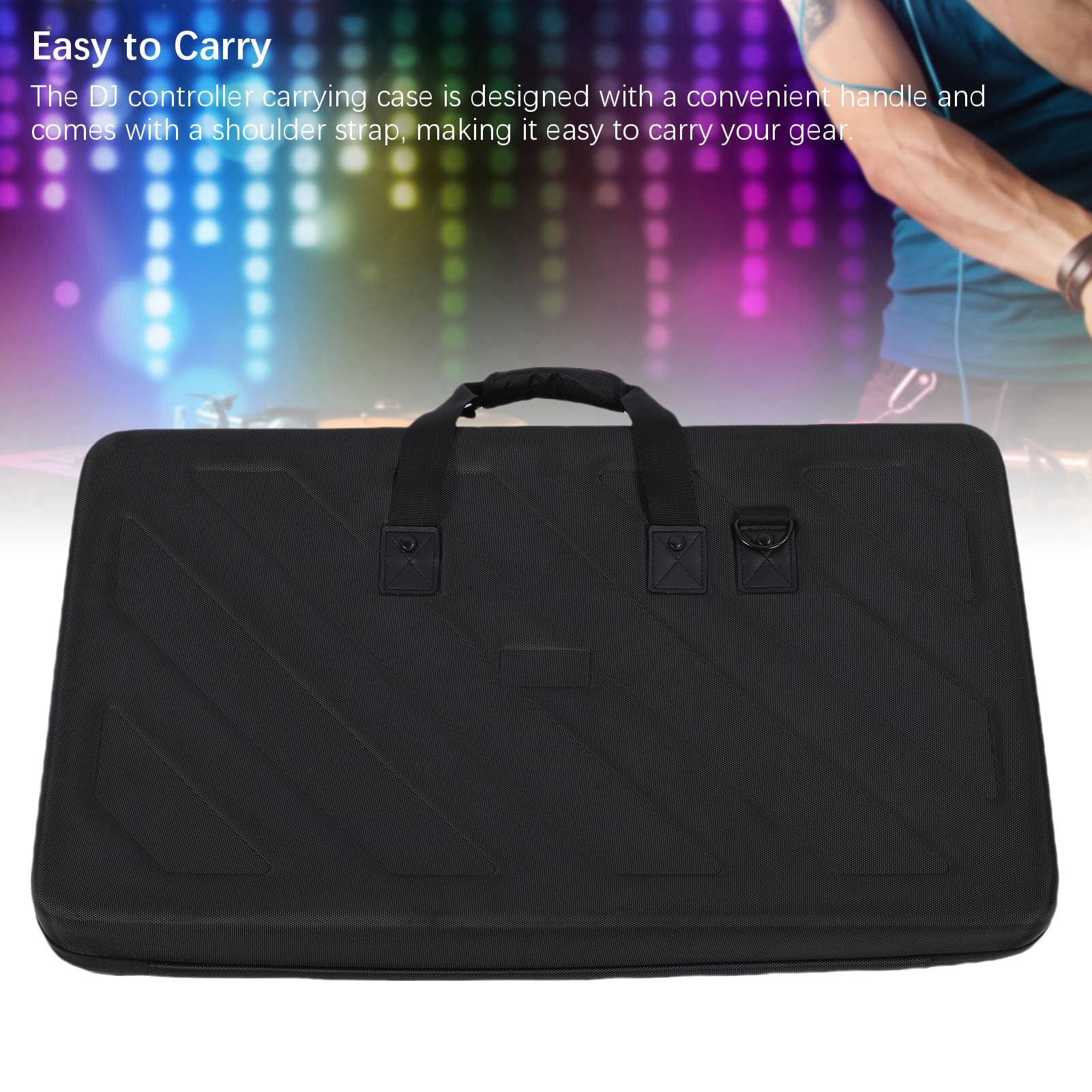 Drfeify Étui de Voyage pour Contrôleur DJ 2 Canaux, étui de Voyage pour Contrôleur DJ EVA 29,13 X 17,32 X 4,33 Pouces avec Poignée Rembourrée en Mousse et Bandoulière pour DDJ FLX4 DDJ 400 SB2 SB3 RB