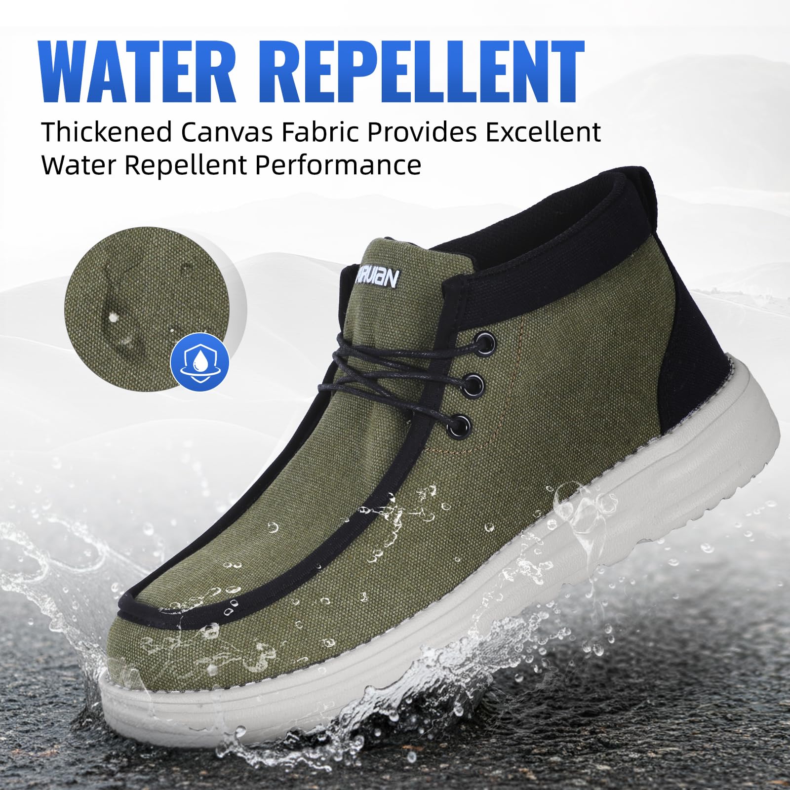 Furuian Puntale in acciaio Scarpe per gli uomini High-top Scarpe di sicurezza Puntale in acciaio Stivali da lavoro per gli uomini Leggero Tela Sicurezza Lavoro Mocassini Zapatos De Seguridad para
